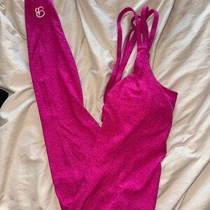 Bombshell Sportswear hot pink bodysuit size XS